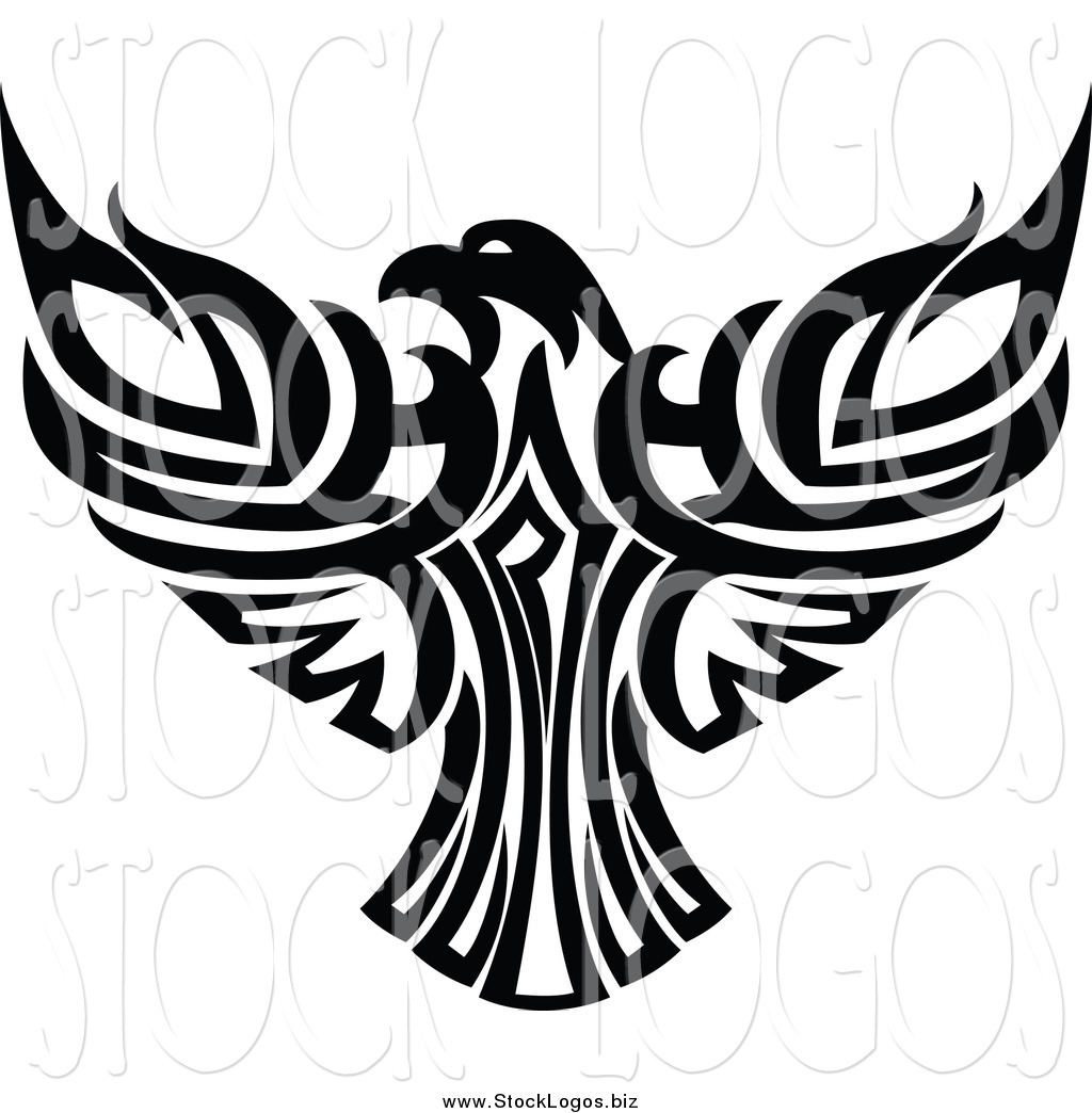 Stock Logo of a Black and White Tribal Eagle by Seamartini ...