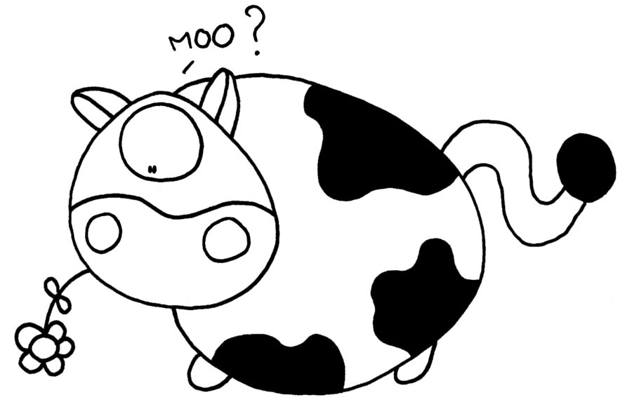 Cartoon Cow Drawings