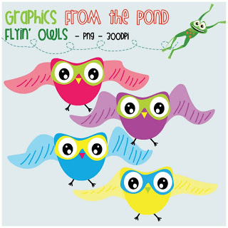 Frog Spot: Flyin' Owls - FREE Graphics