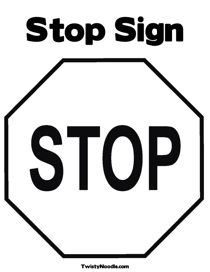 Stop Sign Coloring Page Car Pictures