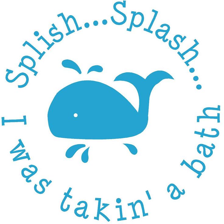 Wall Decal Children Whale Splish Splash Bathroom Vinyl Sticker Decor …