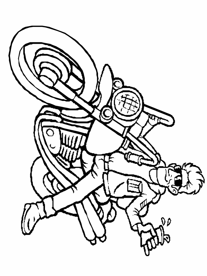 Motorcycle taxis Colouring Pages