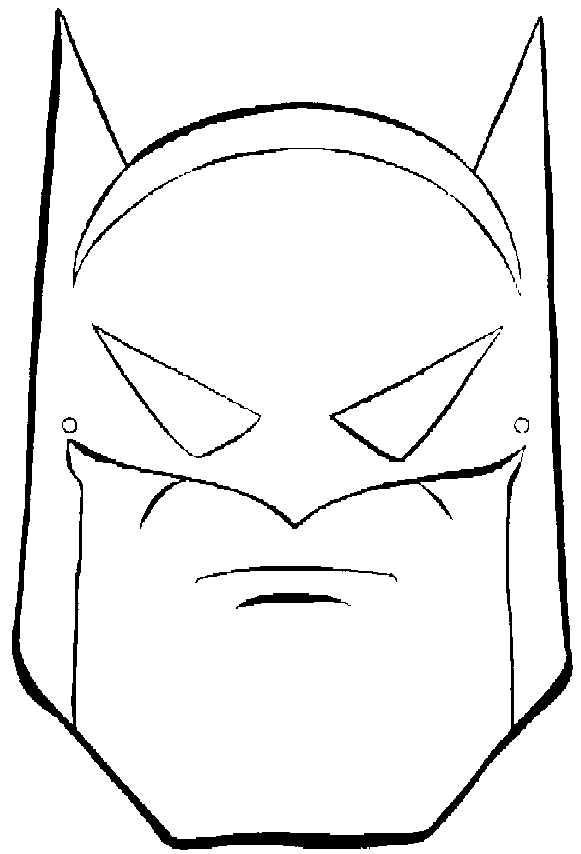Batman Mask Coloring Pages