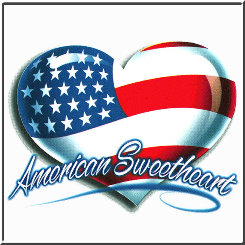 American Sweetheart Heart U s A USA US Flag T Shirt s M L XL 2X 3X
