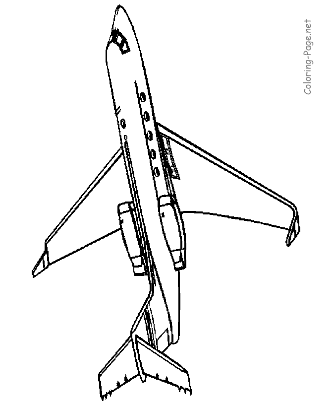 Airplane coloring book pictures - 05