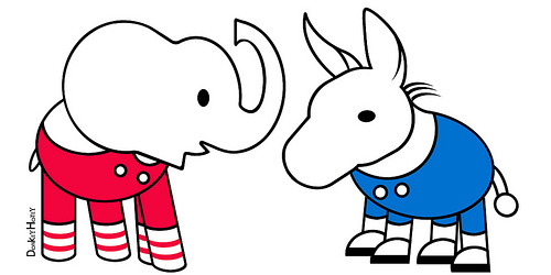 Republican Elephant & Democratic Donkey - Icons | Flickr - Photo ...