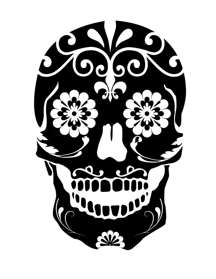 Sugar Skull stencil | Sugar skulls | Pinterest