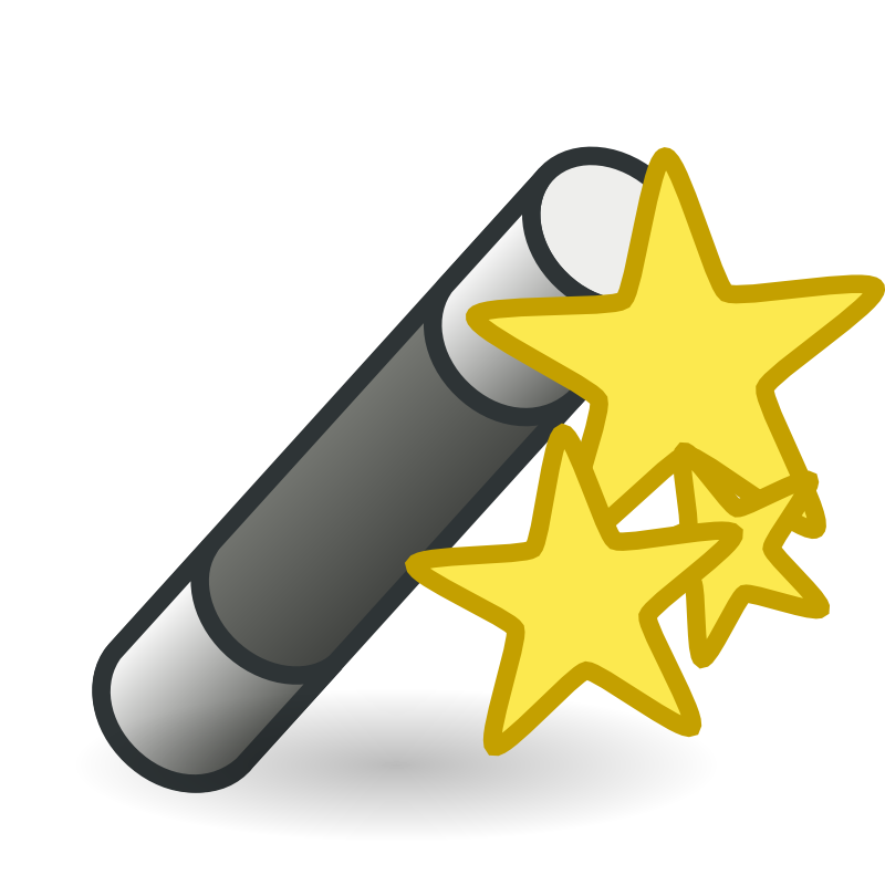 Clipart - Wand with Stars