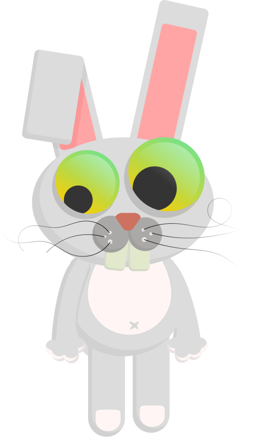 Cartoon Rabbit White Clipart, vector clip art online, royalty free ...