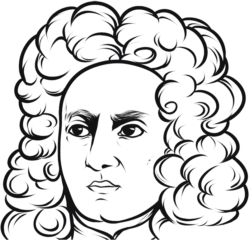 Figure Coloring Pages : Face Angry Isaac Newton Coloring Page Kids ...