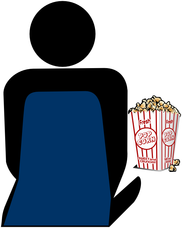 Clipart - Cinema 2 Person with Popcorn