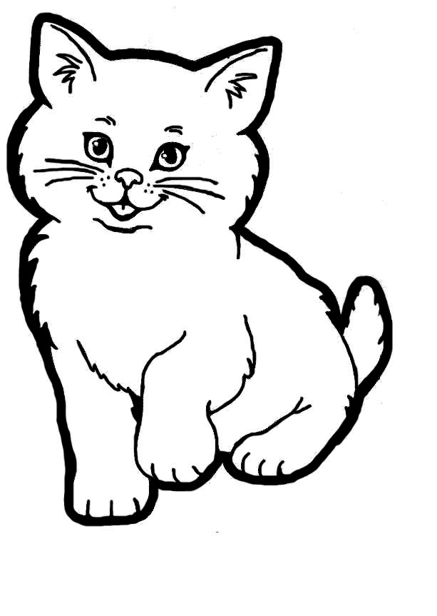 clip art line drawing of a cat - photo #43