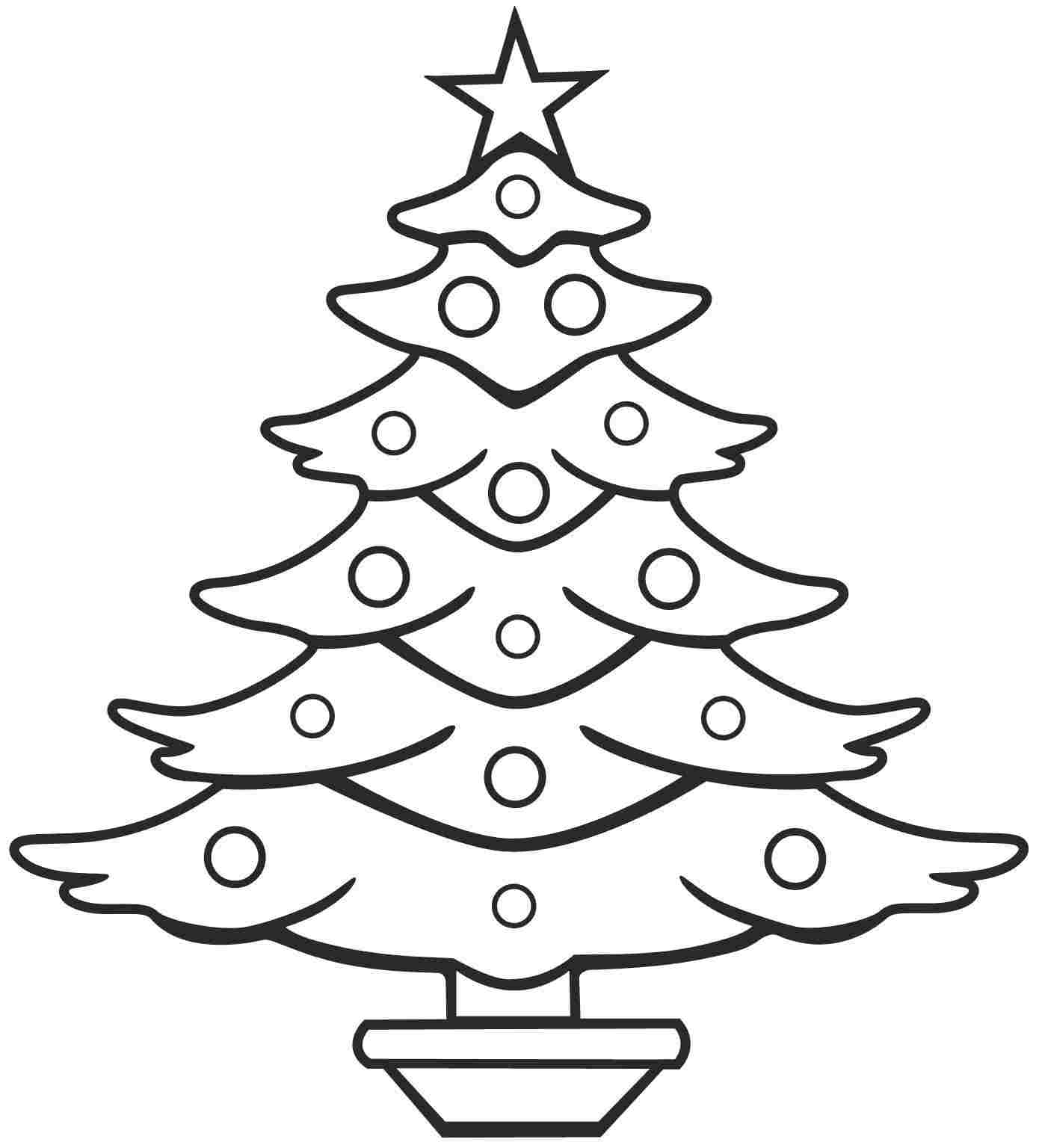 Christmas Tree Line Drawing - Cliparts.co