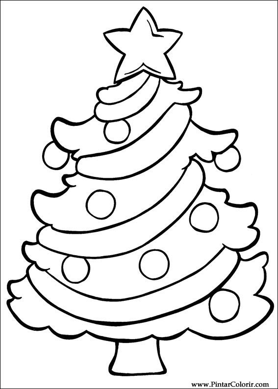 Drawings To Paint & Colour Christmas - Print Design 025