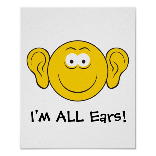 Big Ears Smiley Face Poster | Zazzle