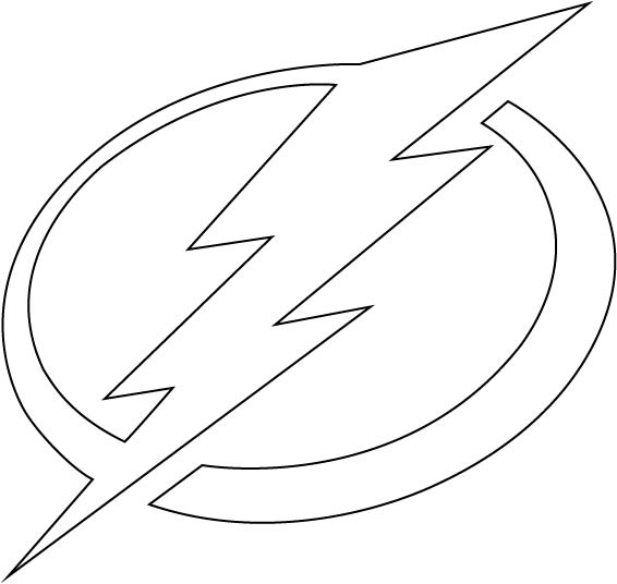 Tampa Bay Lightning Logo Outline Vector by broken-bison on DeviantArt