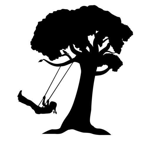 Girl on a Tree Swing Large Vinyl Wall Decal | WilsonGraphics ...