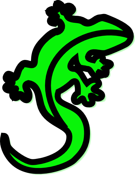 Bright Green Lizard clip art - vector clip art online, royalty ...