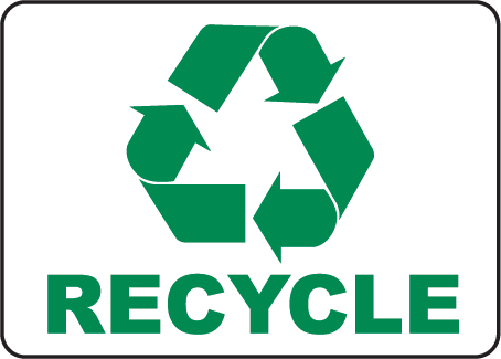 Recycle Symbol Sign by SafetySign.com - J4516