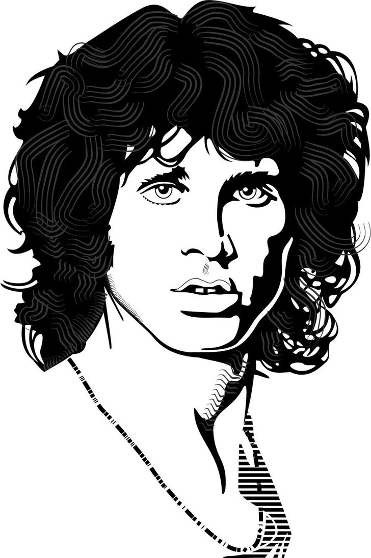 Jim Morrison Vector Portrait by Vectorportal on deviantART