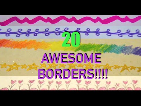 20 Ideas for Drawing Borders - YouTube