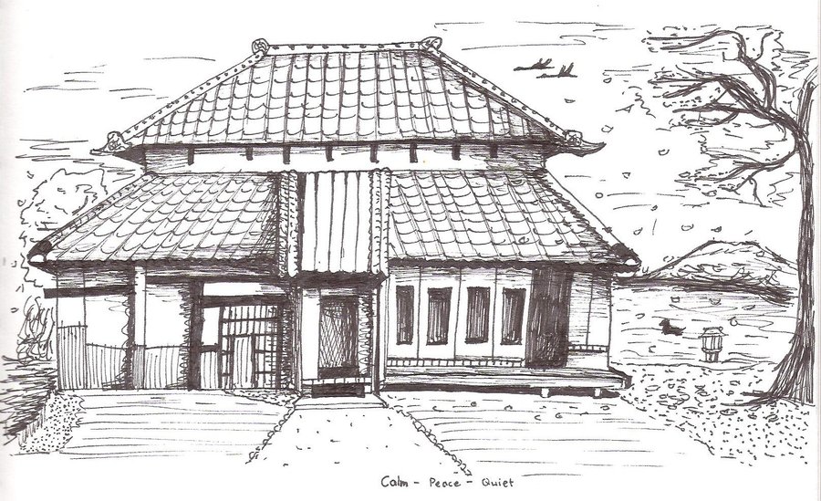 Imgs For > Chinese House Drawing