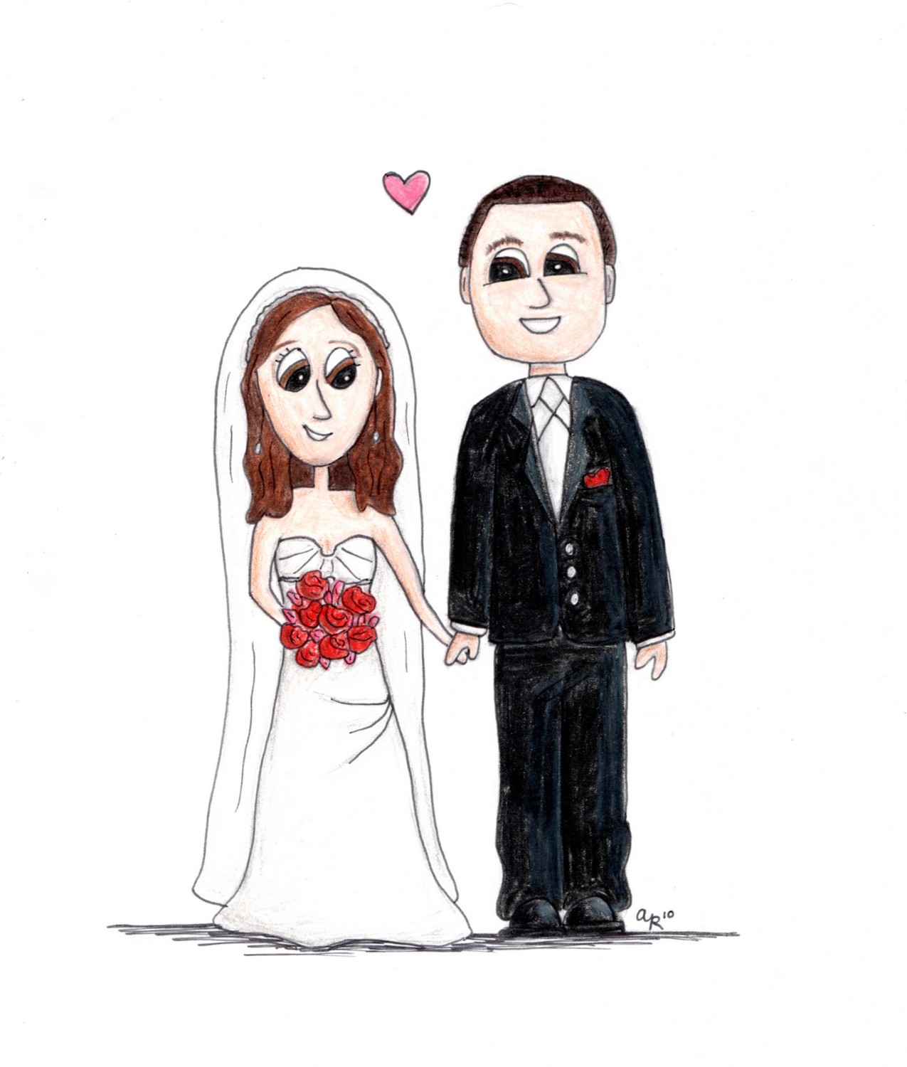 Custom Wedding & Newlywed Caricatures by allinanutshell on Etsy
