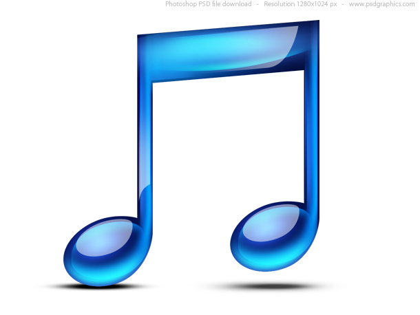 Music note icon (PSD) | PSDGraphics