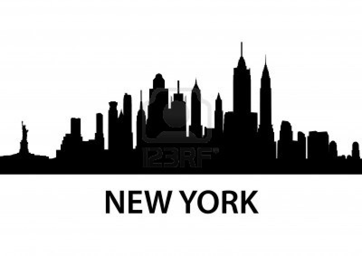 Nyc Skyline Silhouette With New York City Skyline Silhouette Clip ...