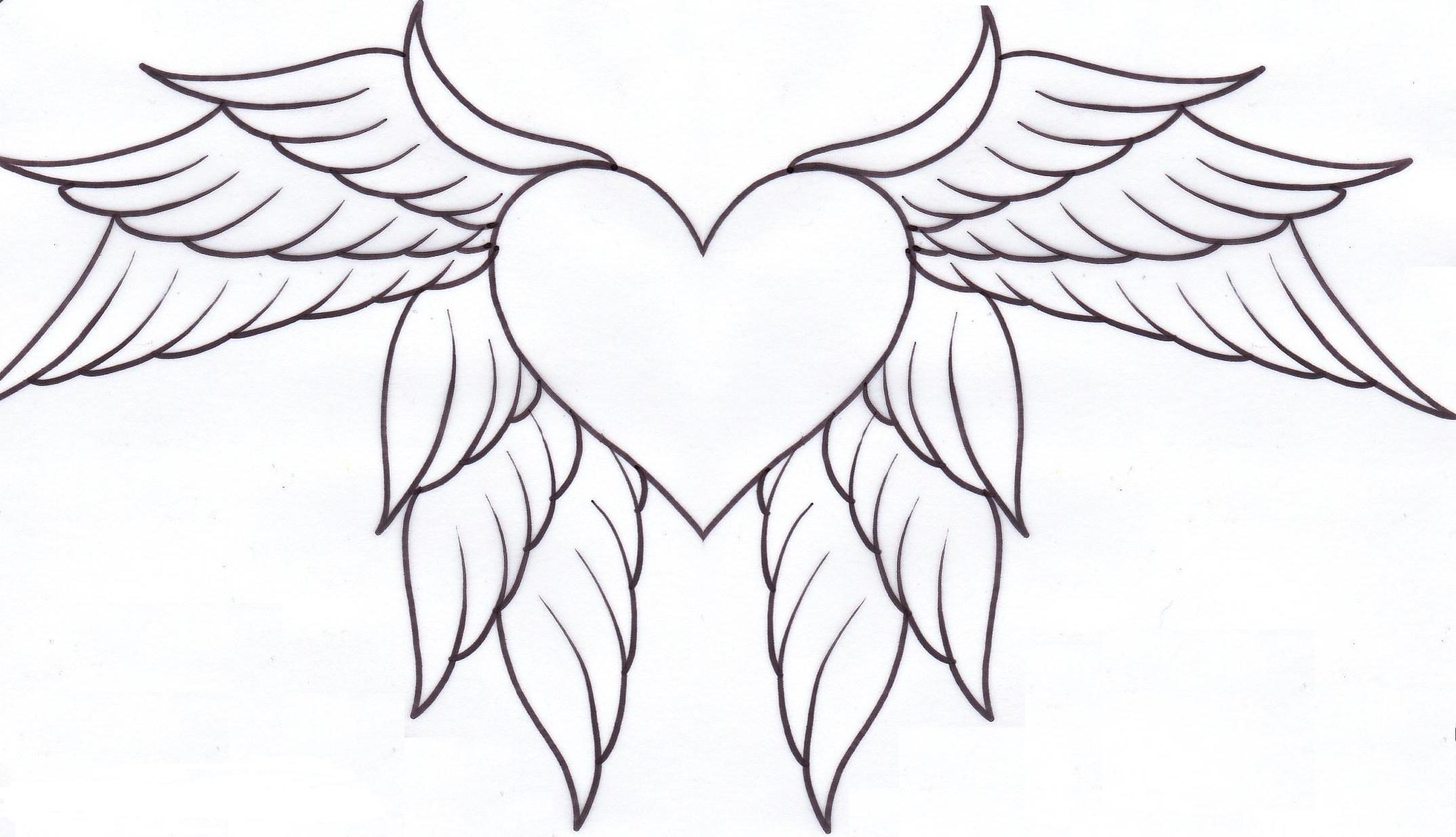 Heart With Angel Wings Drawings - Gallery