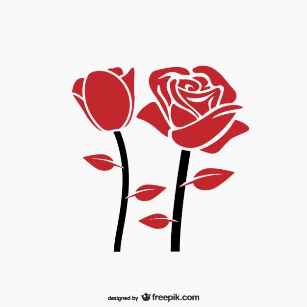 Red rose vector Vector | Free Vector Download In .AI, .EPS, .SVG ...