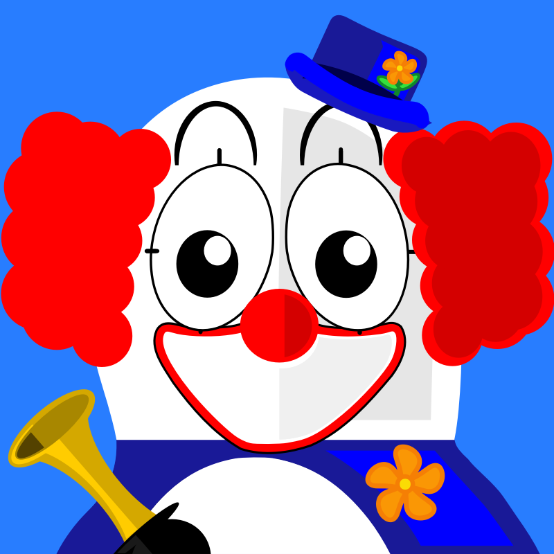 Clipart - clown penguin