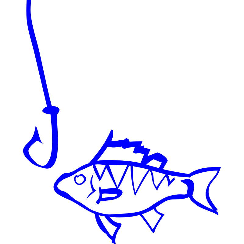 Clipart - Graffiti Fish and hook