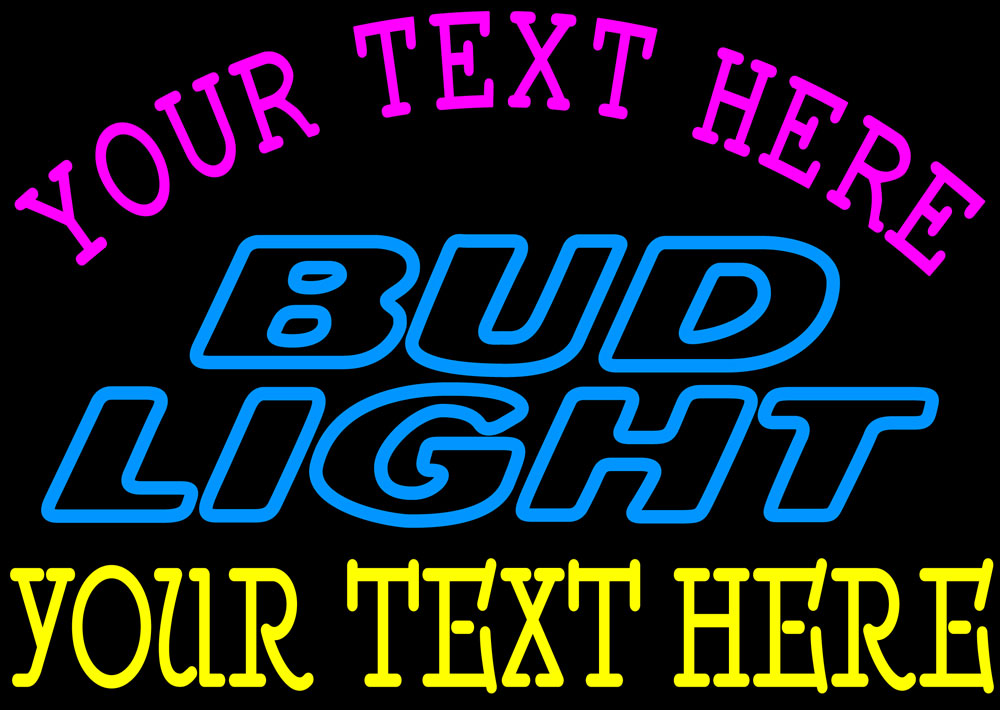 Custom Bud light Neon Beer Sign 8 | Custom Budlight Neon Beer ...