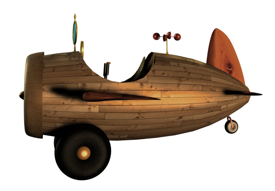 SteamPunk Airplane png