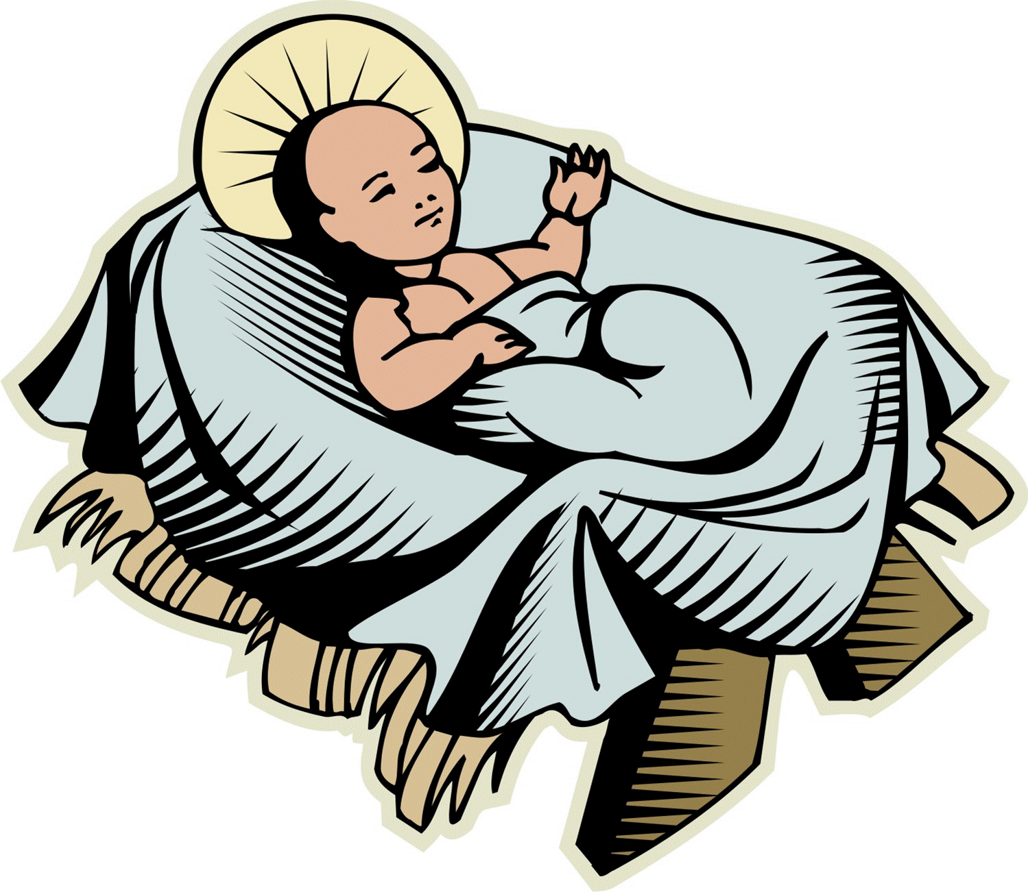 Pix For > Baby Jesus In A Manger Clipart