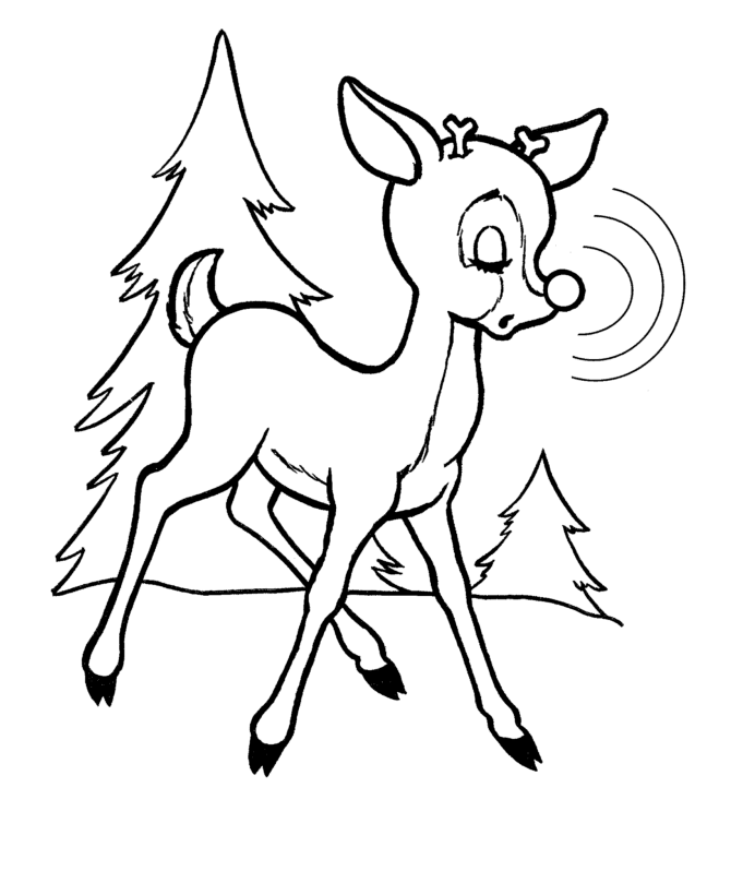 Rudolph Reindeer Coloring Pages | Coloring Pages