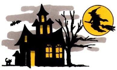 Haunted House Clip Art Black And White | Clipart Panda - Free ...