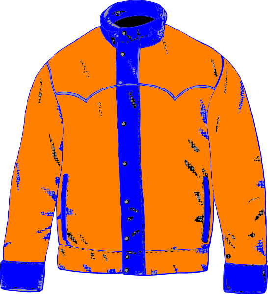 Blue Orange Coat clip art - vector clip art online, royalty free ...