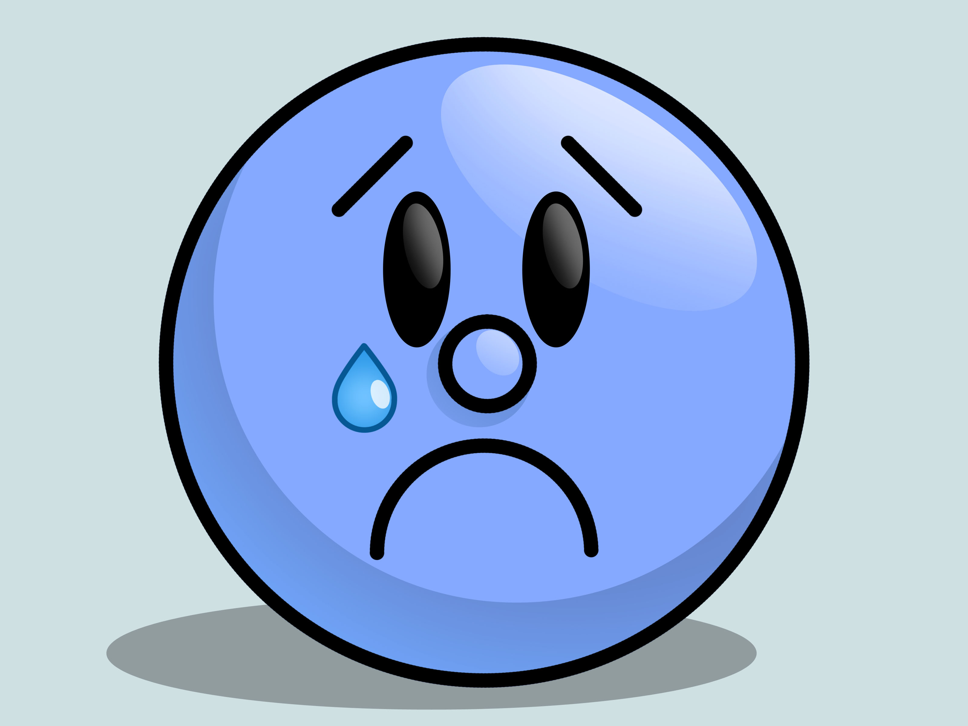 Blue Frowny Face Images & Pictures - Becuo