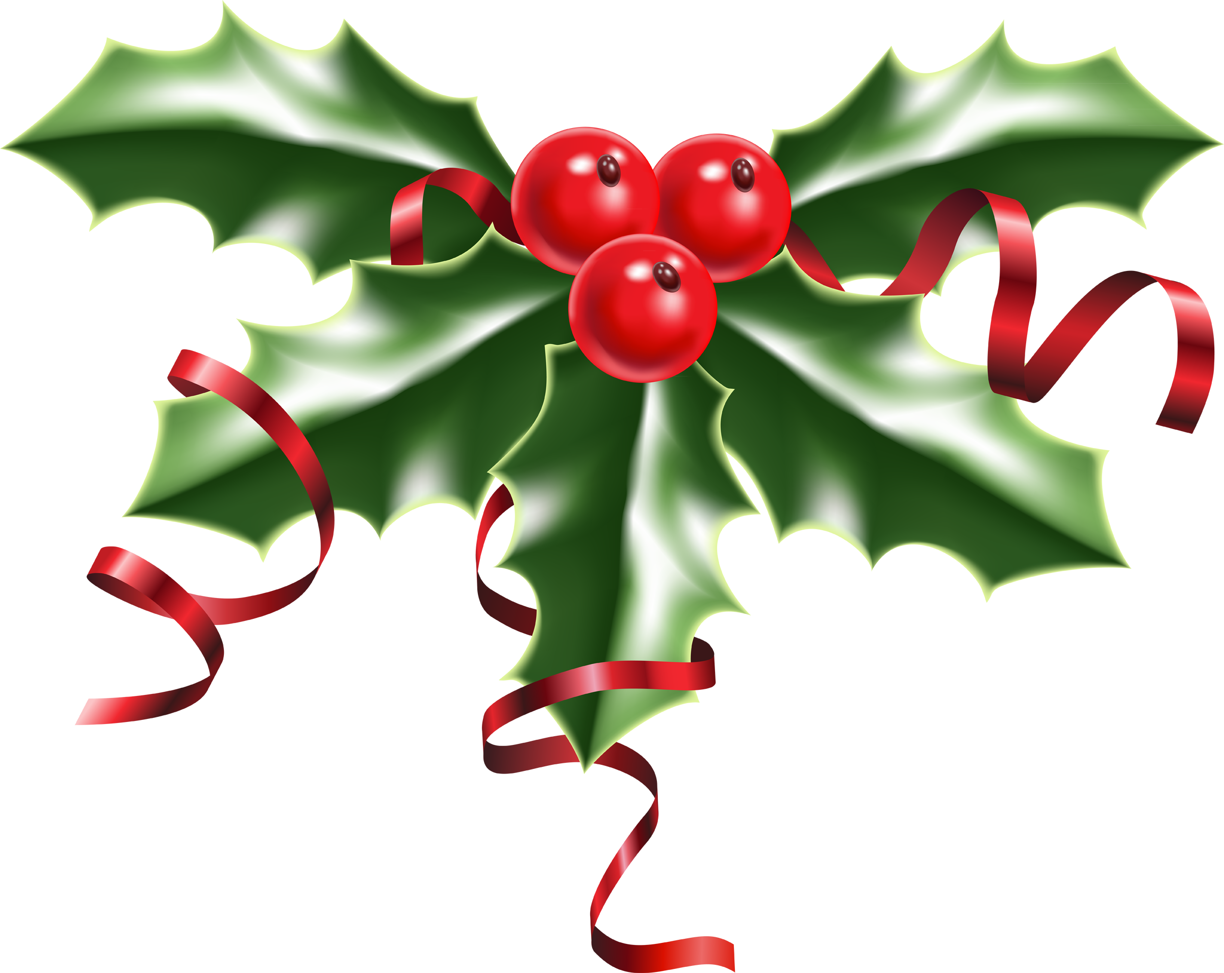 free clipart christmas holly leaves - photo #38