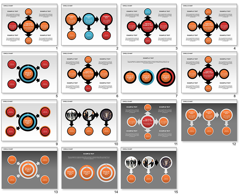 Circles and Arrows Flow Charts for PowerPoint Presentations ...