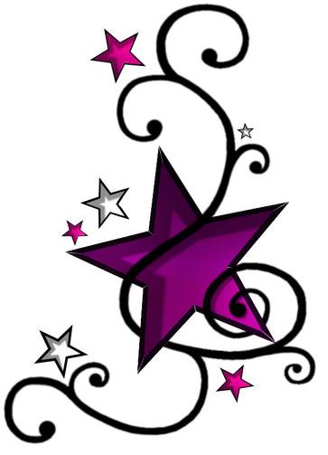 Stars And Swirls Tattoo - ClipArt Best