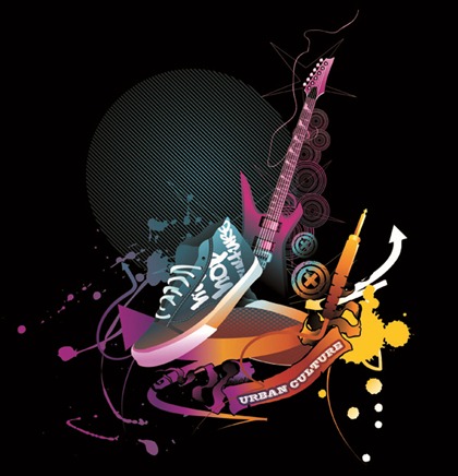 The Trend of Music Illustration Vector Material 4, vector ...