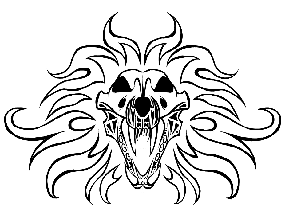 Line Drawing Lion