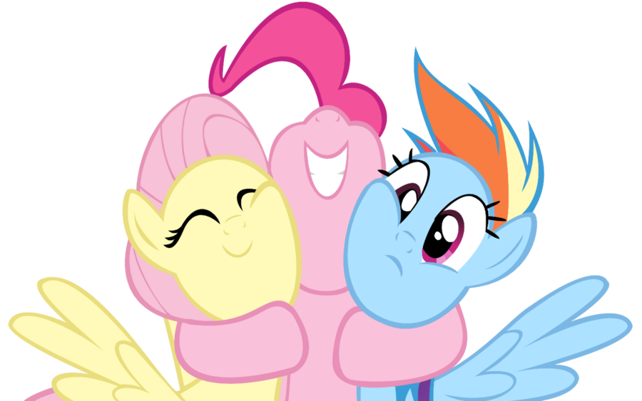 Pinkie Dash Shy Hug by PaleoSteno on deviantART