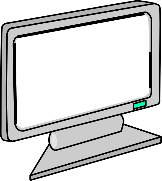 Blank Screen Computer Monitor clip art - vector clip art online ...