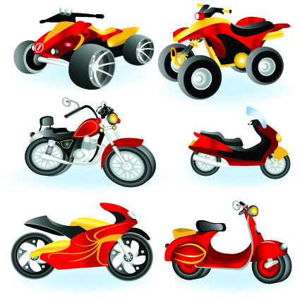 Vector motorcycle design elements graphics - Vector Car free download