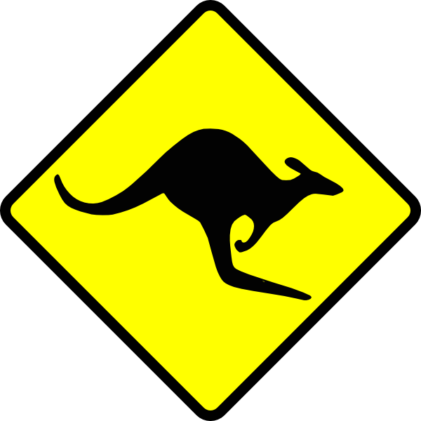 free clip art kangaroo outline - photo #21