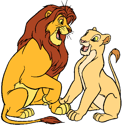 Simba and Nala Clipart from The Lion King - Disney Clipart Galore